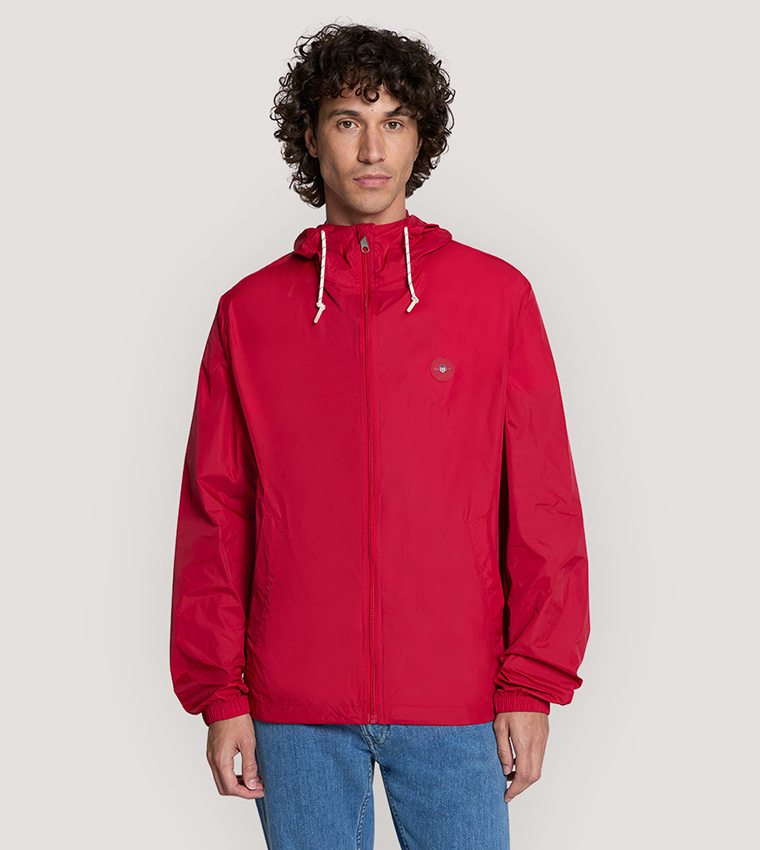 Logo Detail Zip-Through Windbreaker Jacket