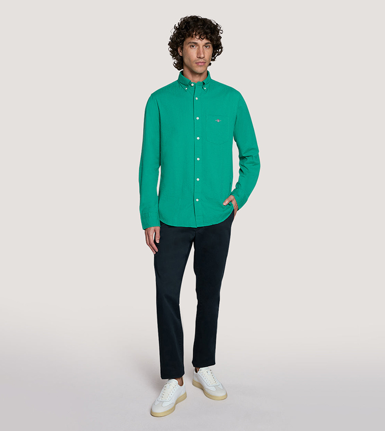 Seersucker Long Sleeves Shirt