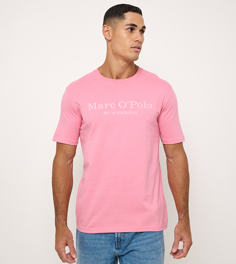 تيشيرت قطن عضوي بطبعة شعار