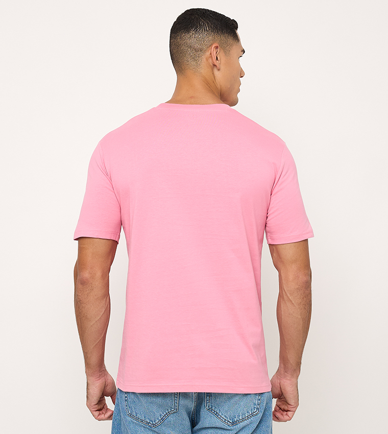 تيشيرت قطن عضوي بطبعة شعار