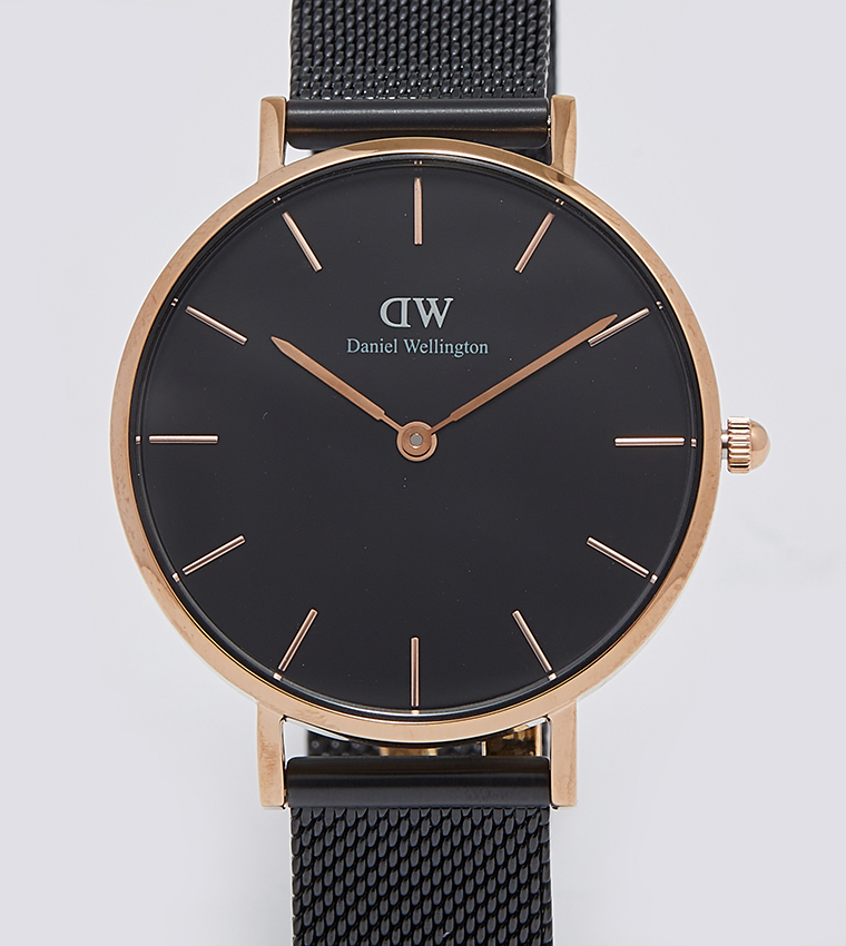 Buy Daniel Wellington CLASSIC PETITE ASHFIELD Black Dial Analog Watch In Black 6thStreet UAE