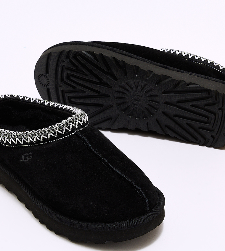 TASMAN Embroidered Rounded Toe Clogs 