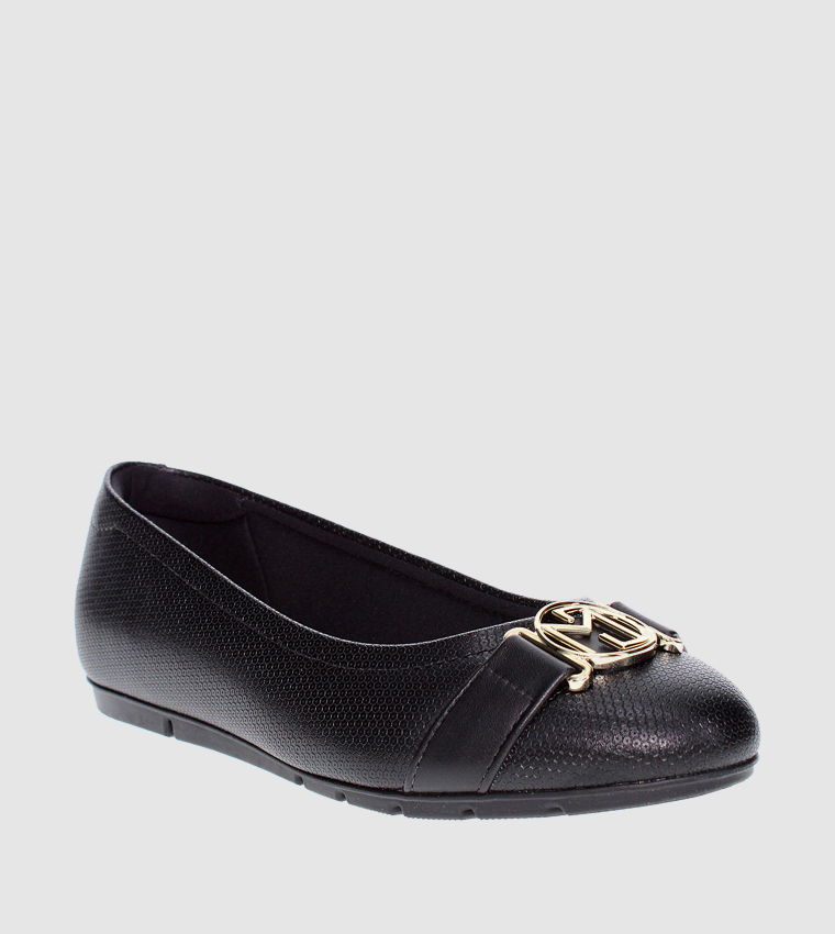 Buy Modare BLAIR Metal Accent Ballerinas In Black 6thStreet Qatar