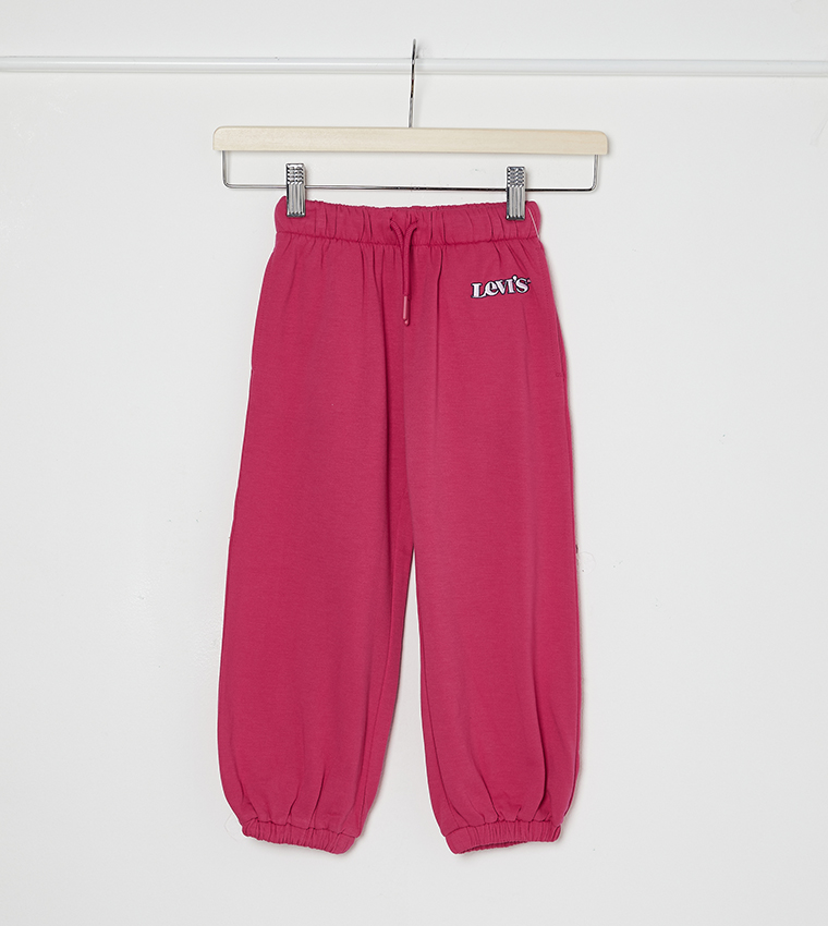 Buy Levi's Benchwarmer Joggers For Toddler Girl In Pink | 6thStreet UAE