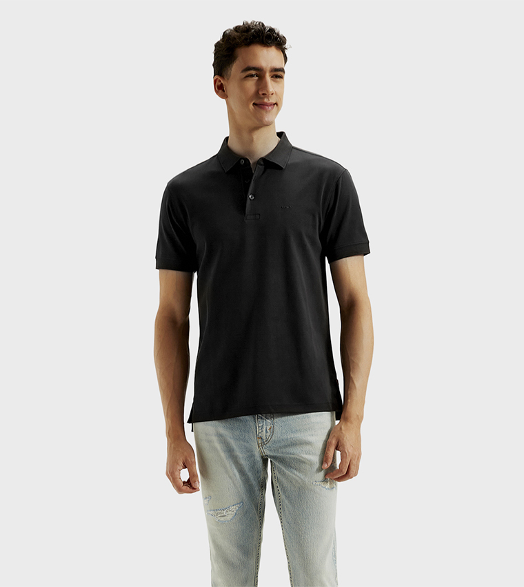 Logo Detail Slim Fit Polo T-Shirt