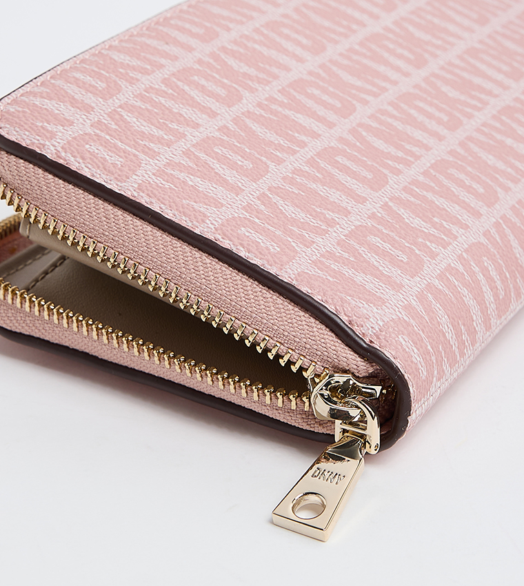 Buy Dkny PERRI Monogram Patterned Long Wallet In Pink 6thStreet