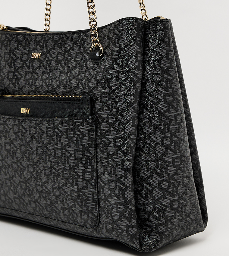 BRYANNA Monogram Printed Convertible Shoulder Bag