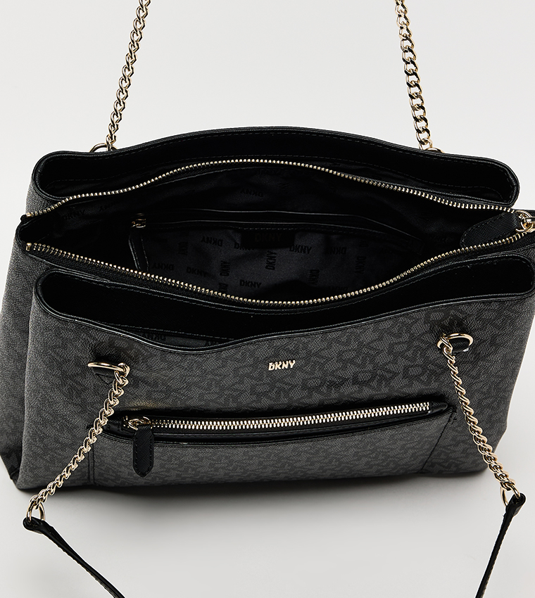 BRYANNA Monogram Printed Convertible Shoulder Bag