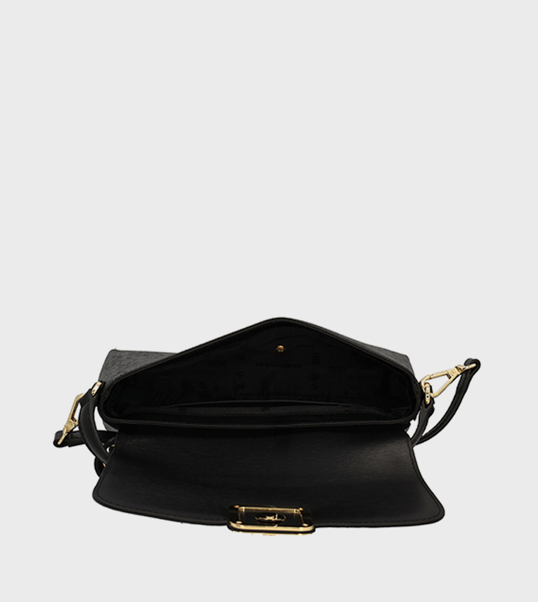 SANDRA Monogram Flap Crossbody Bag 