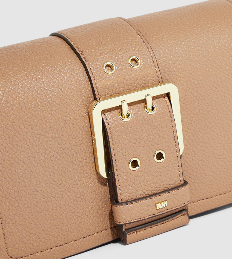 Buy Dkny RITA Textured Shoulder Bag With Coin Pouch In Beige