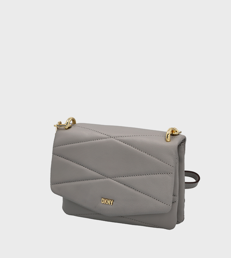 Buy Dkny EVE Quilted Crossbody Bag In Grey 6thStreet Qatar