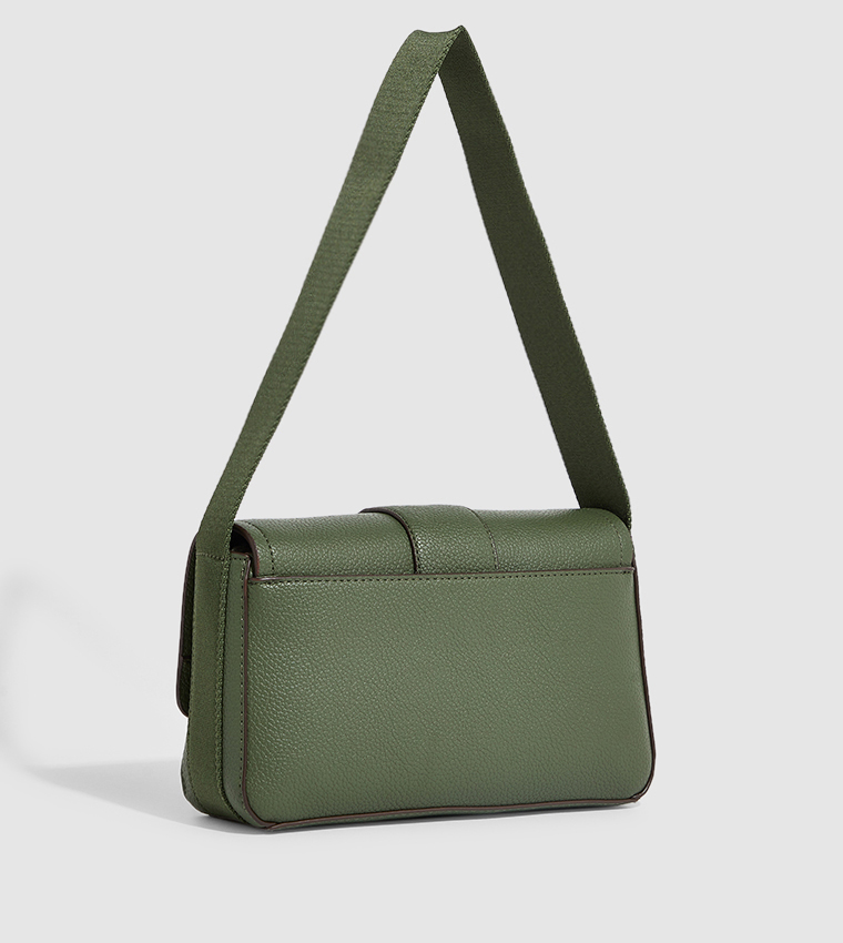 Buy Dkny RITA Textured Flap Shoulder Bag In Green