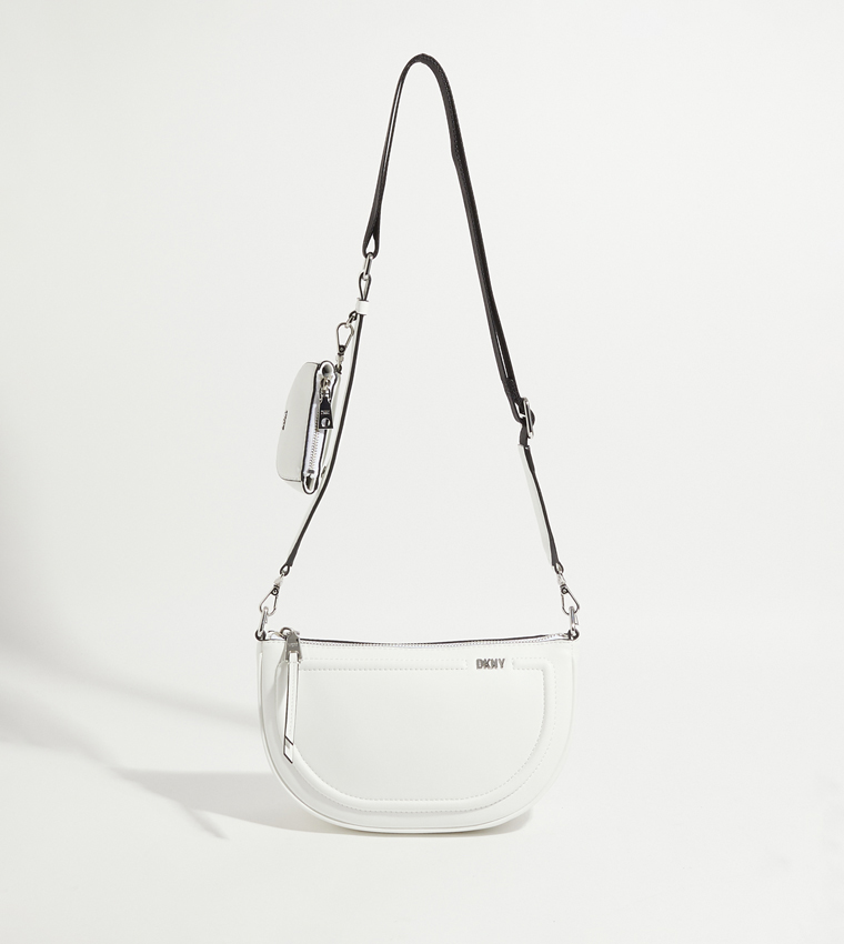 Buy Dkny Logo Detail Crossbody Bag With Coin Pouch In White 6thStreet