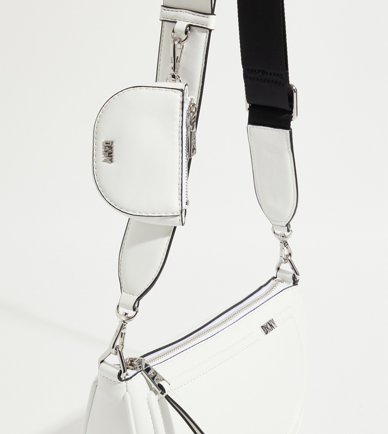 Buy Dkny Logo Detail Crossbody Bag With Coin Pouch In White 6thStreet