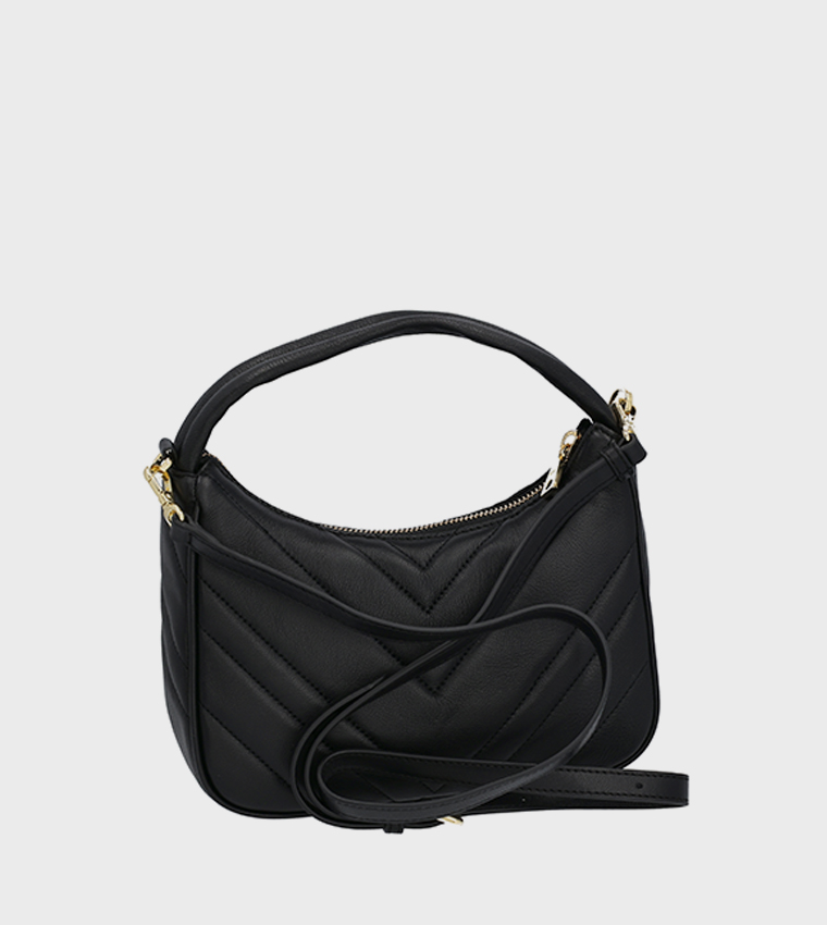 dkny white quilted shoulder bag