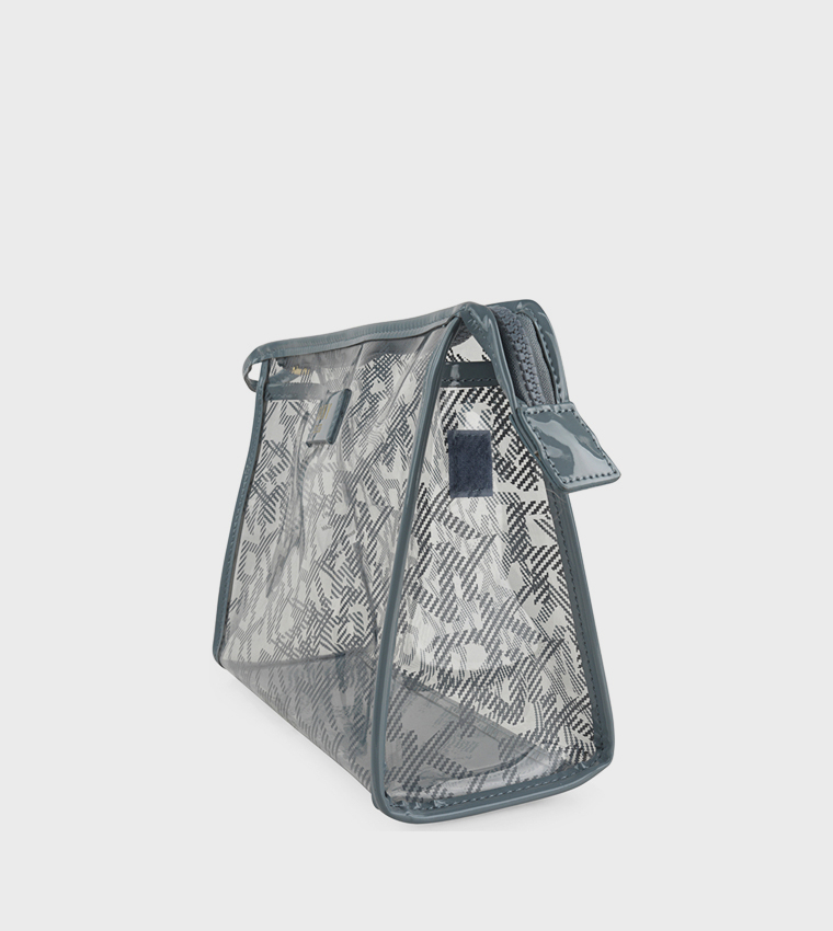 LUCID DREAM Pack of 2 Monogram Printed Cosmetic Bag