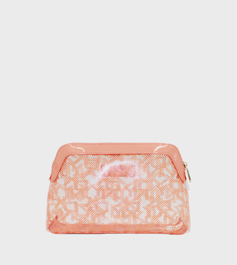 حقيبة مستحضرات تجميل بطبعة