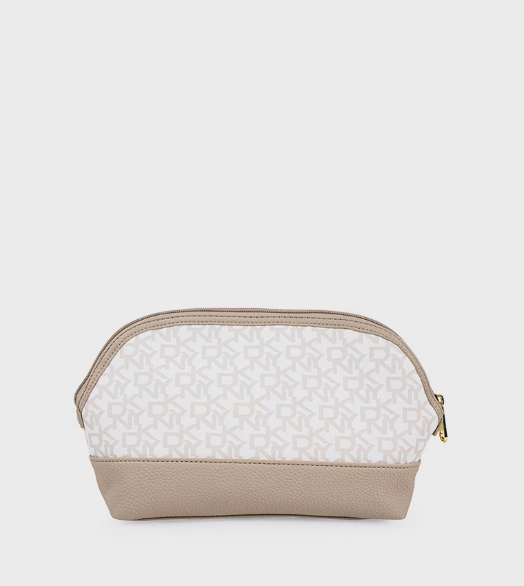 SIGNATURE STRIPE Pack of 2 Monogram Printed Cosmetic Bag