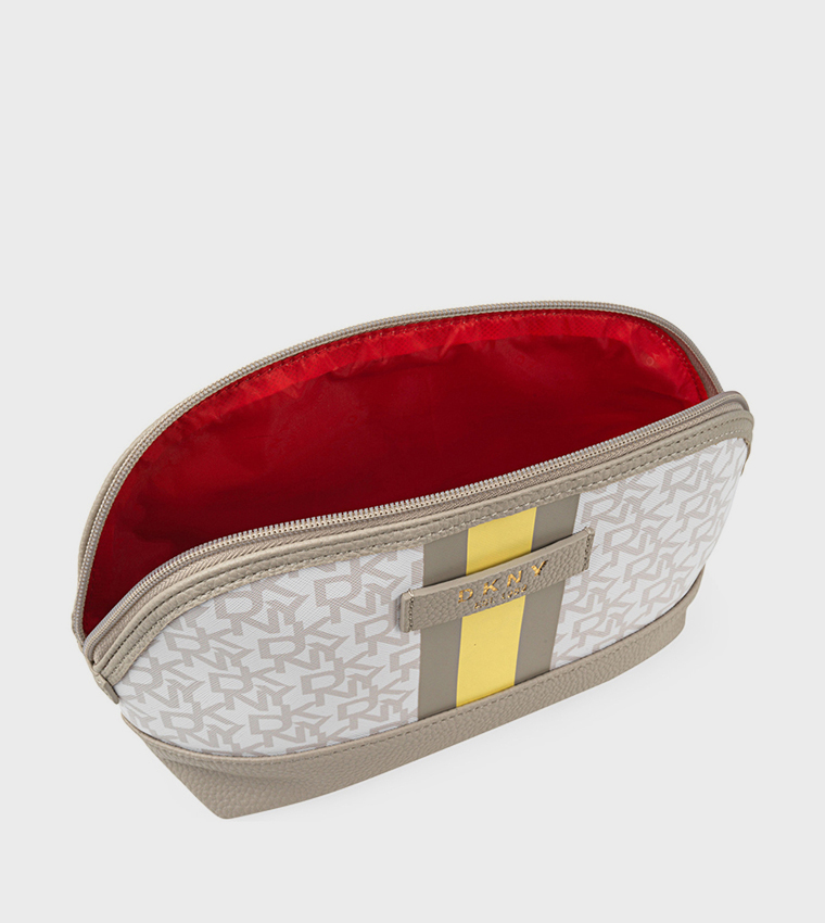 SIGNATURE STRIPE Pack of 2 Monogram Printed Cosmetic Bag