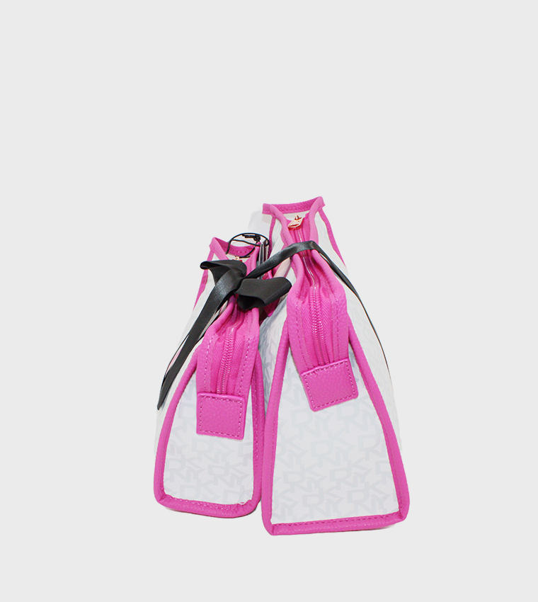 SIGNATURE STRIPE Pack of 2 Monogram Printed Cosmetic Bag