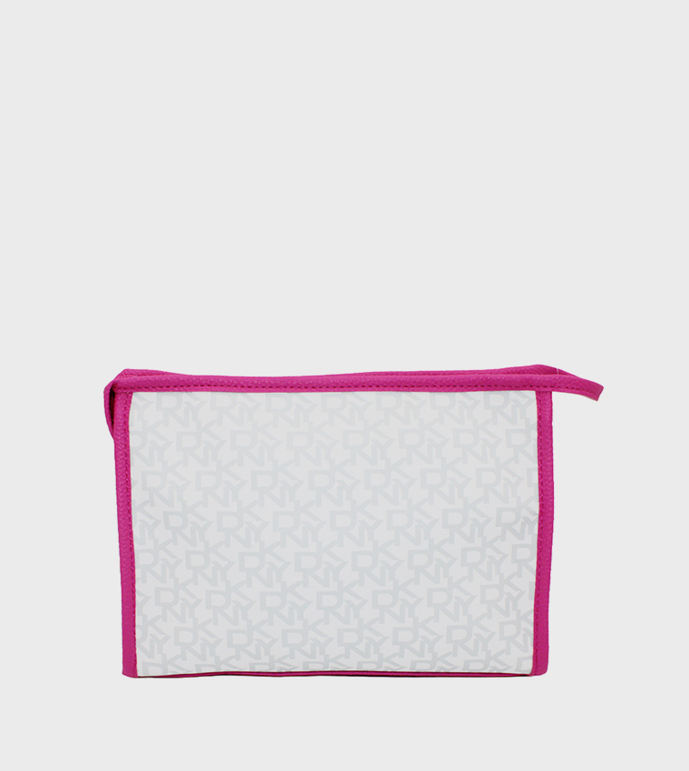 SIGNATURE STRIPE Pack of 2 Monogram Printed Cosmetic Bag