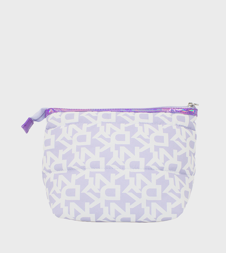 SIGNATURE PUFFER Monogram Printed Cosmetic Bag