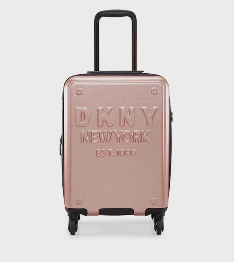 Rose gold dkny suitcase on sale