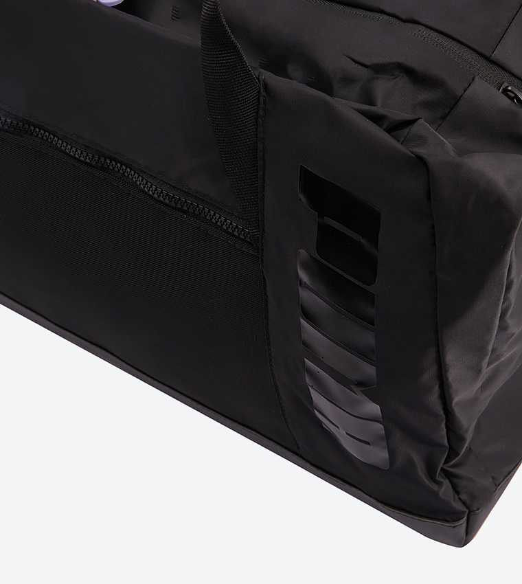 Puma black solid duffle bag on sale