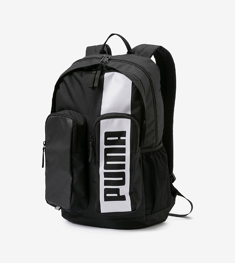 Buy Puma Front Two Pockets Details Deck Backpack Black In Black