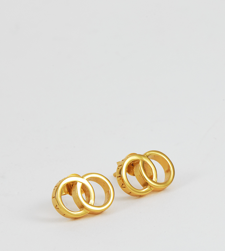 Double Circle Stud Earrings