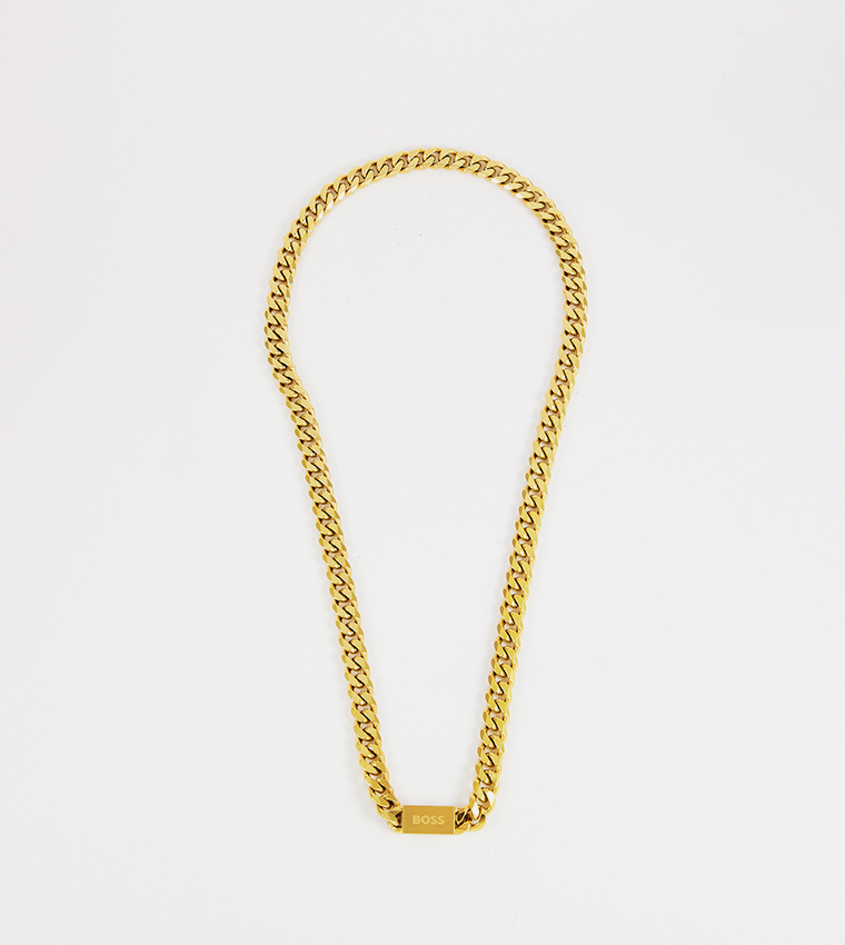 HUGO BOSS Men's Curb Chain - Gold • See best price »
