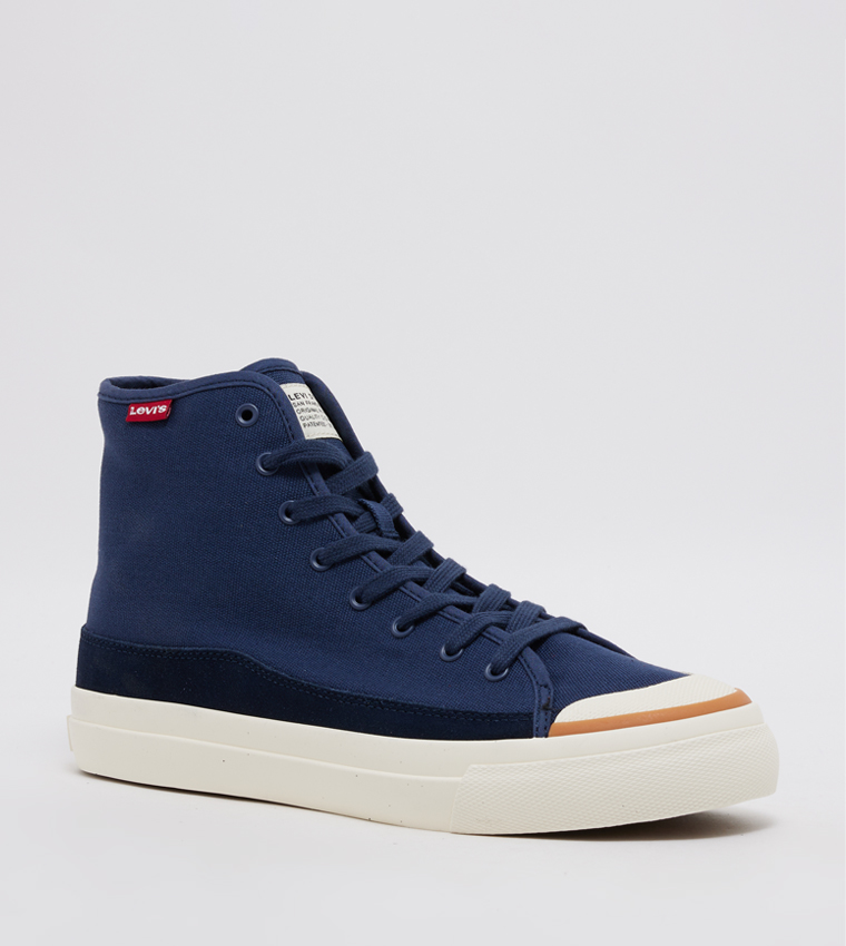 Logo Detail High Top Lace-Up Sneakers
