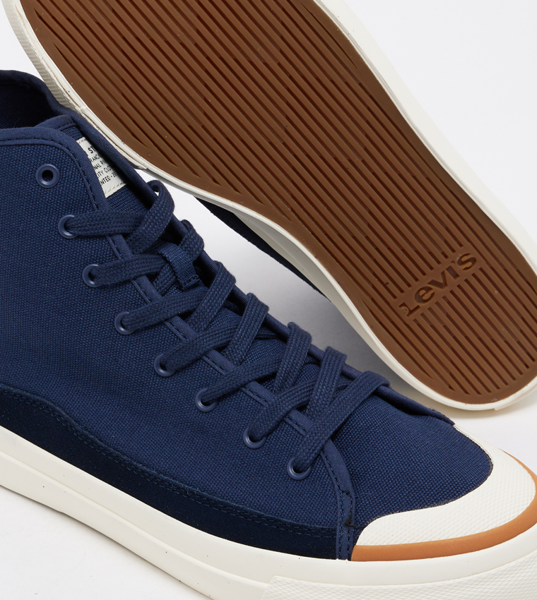 Logo Detail High Top Lace-Up Sneakers