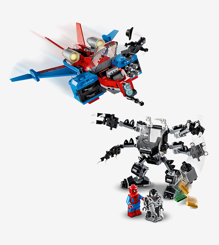 Mech 76150 Spiderjet Vs Venom Lego Vs Venom Mech Spider Noir Lego