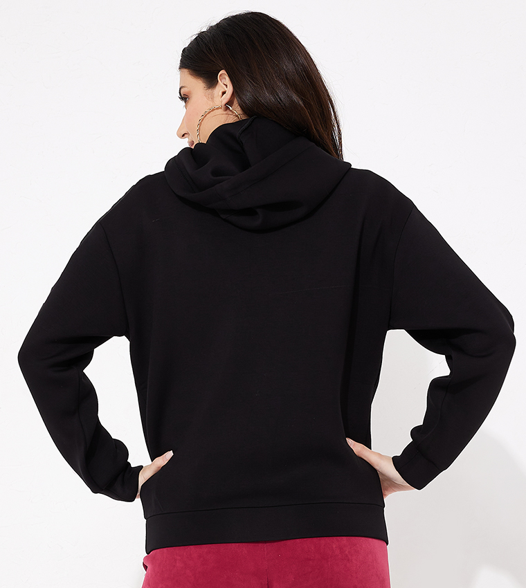 Brenda Solid Long Sleeves Hoodie