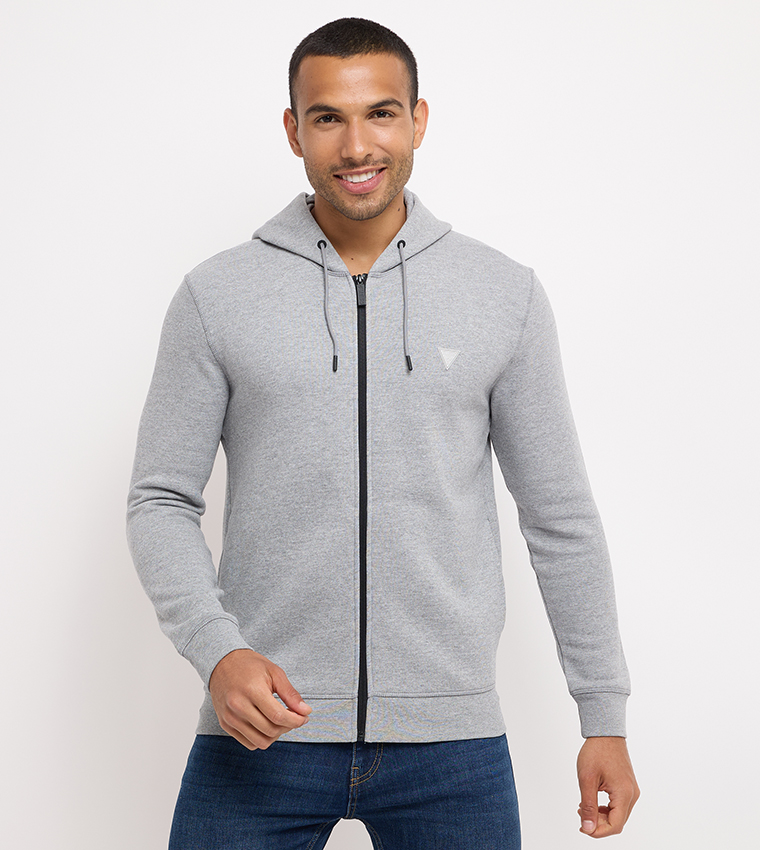 Buy Guess ALDWIN Organic Cotton Hooded Jacket In Grey 6thStreet Oman