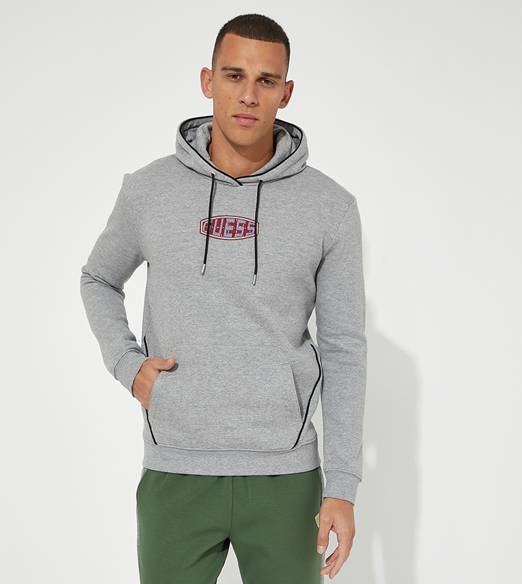 Guess hoodie grey hotsell