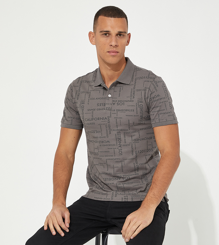 Guess gray shirt best sale