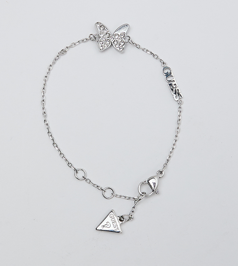 Buy Guess Embellished Charm Bracelet In Silver 6thStreet UAE