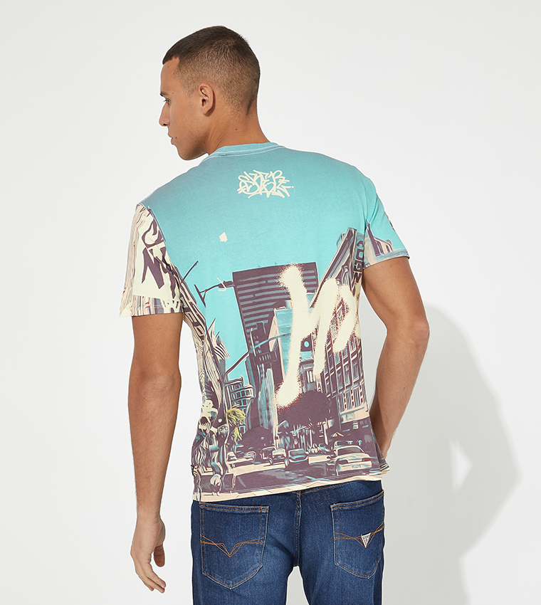 T shirt cheap guess jeans homme