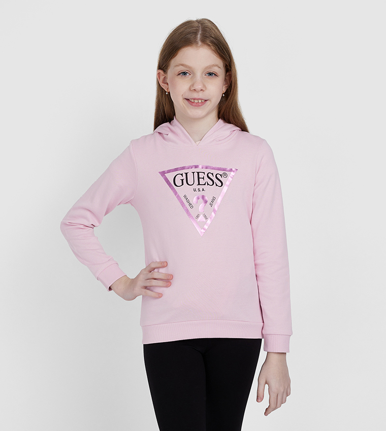 Pink store guess sweatshirt