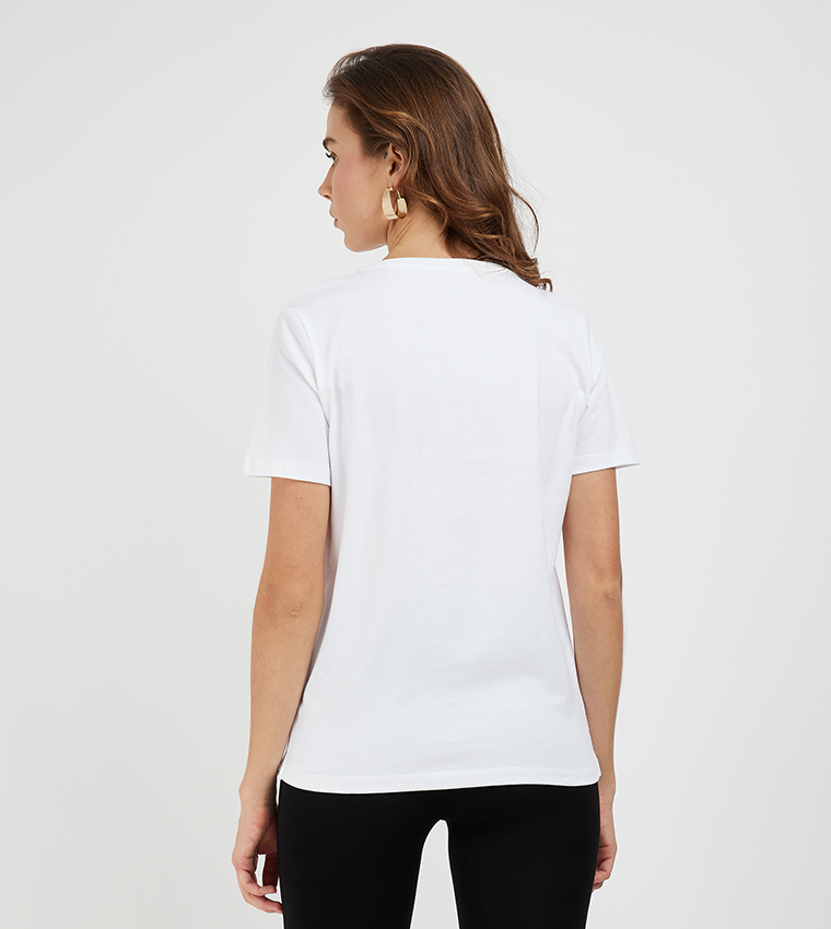 Guess plain hotsell white t shirt