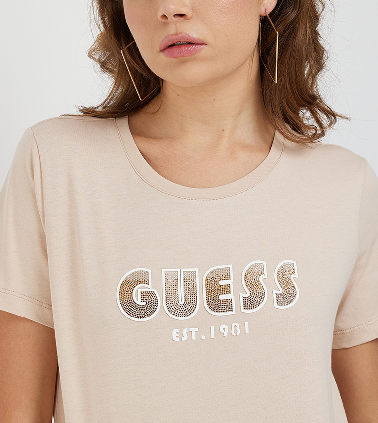 Logo Embellished Short Sleeves T-Shirt