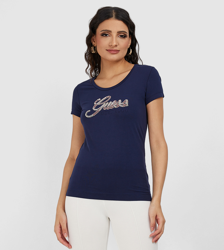 Logo Embellished Short Sleeves T-Shirt