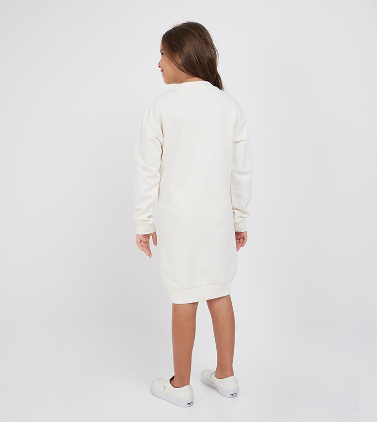 فستان قطن بطبعة شعار الماركة 