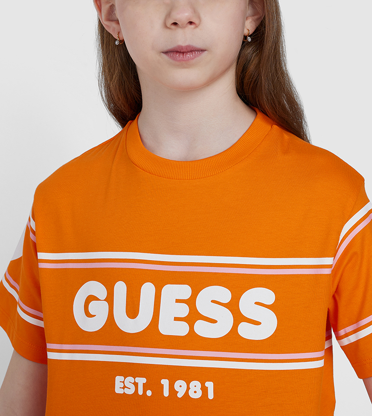 Green and orange outlet guess shirt