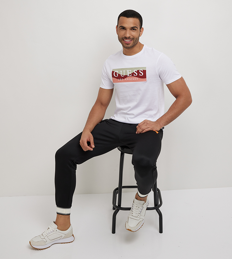 Logo Embroidered Crew Neck T-Shirt