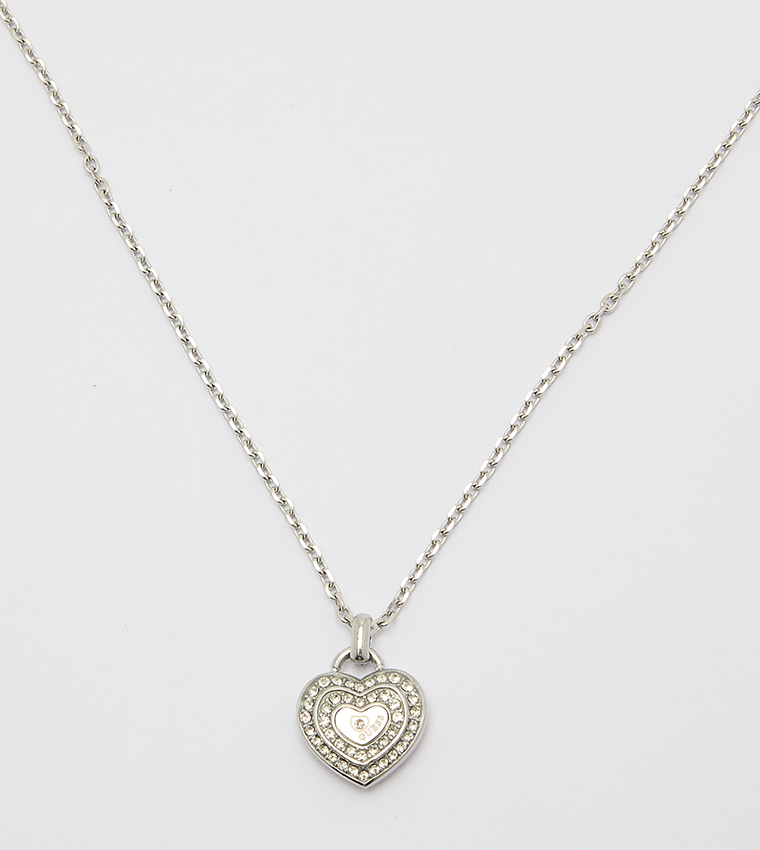 Silver-Tone Necklace with Pendant