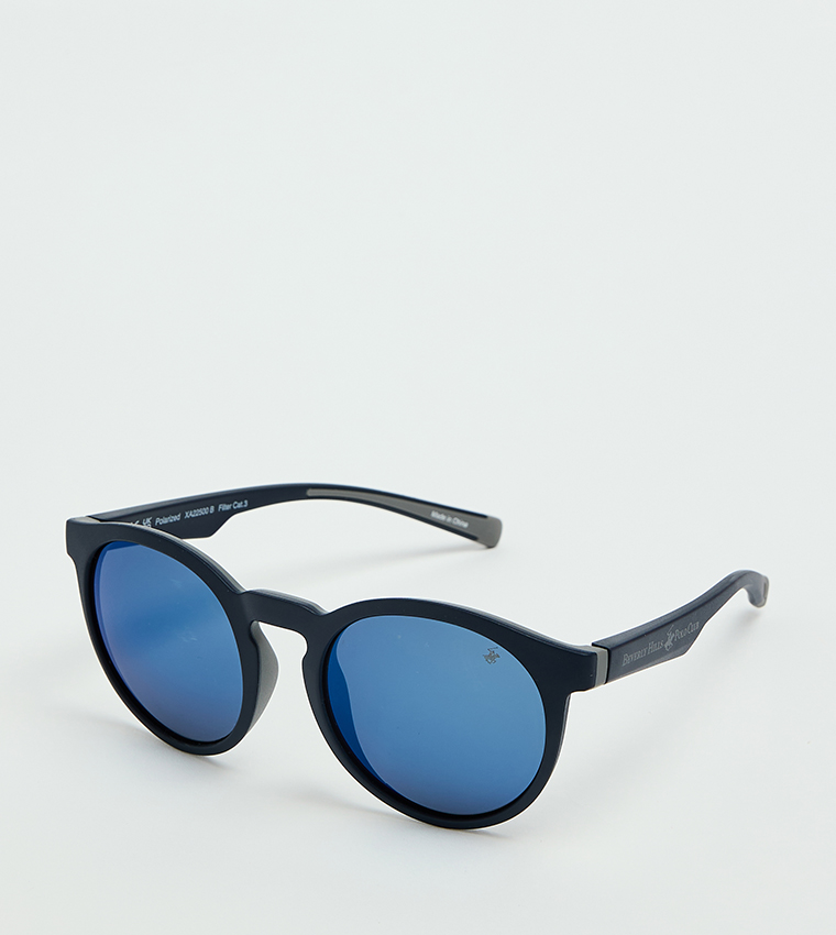 Full-Rim Round Sunglasses