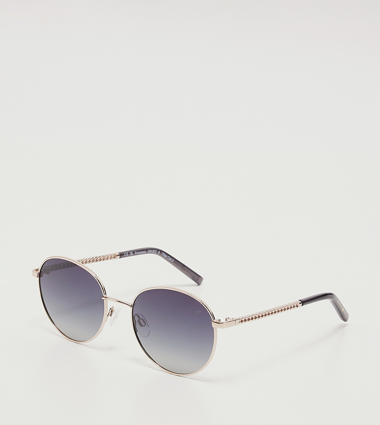Full-Rim Round Sunglasses